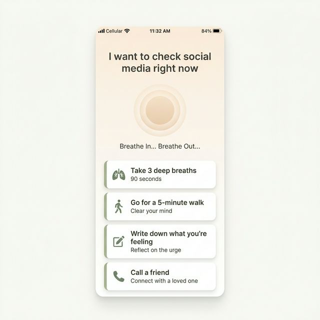 戒斷支持 — 深呼吸、散步、寫日記、打給朋友